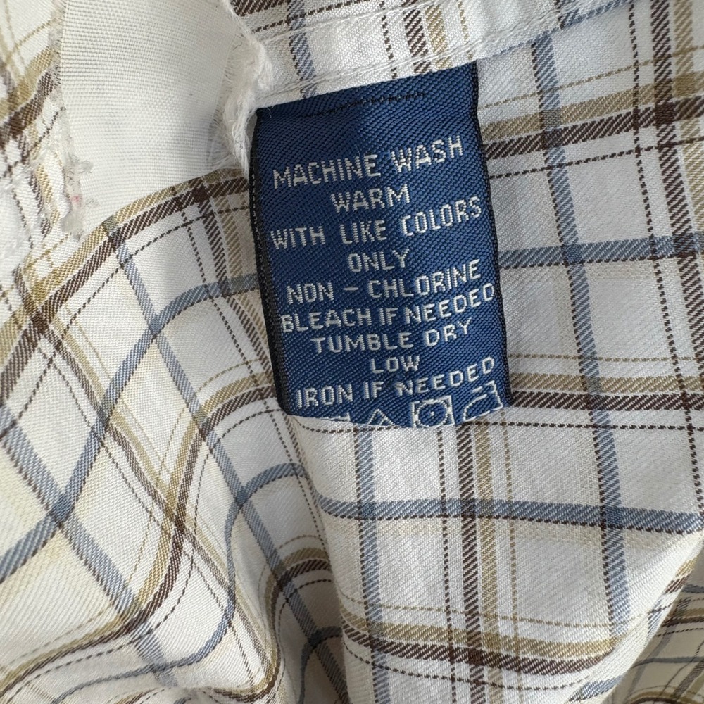Facconable Men's Long Sleeve Button Down Plaid Shirt 100% Cotton READ‎ SIZE INFO - Picture 6 of 7